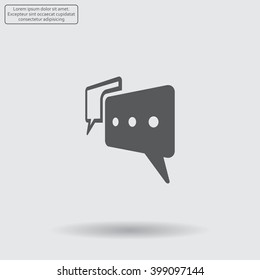 Chat Flat Icon with shadow. Vector EPS 10.
