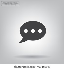 Chat Flat Icon with shadow. Vector EPS 10.