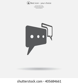 Chat Flat Icon with shadow. Vector EPS 10.