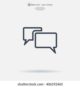 Chat Flat Icon with shadow. Vector EPS 10.