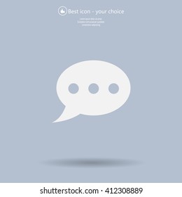Chat Flat Icon with shadow. Vector EPS 10.