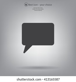 Chat Flat Icon with shadow. Vector EPS 10.