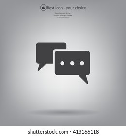 Chat Flat Icon with shadow. Vector EPS 10.