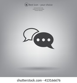 Chat Flat Icon with shadow. Vector EPS 10.