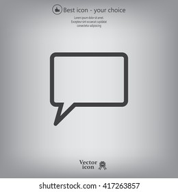 Chat Flat Icon with shadow. Vector EPS 10.