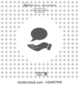 Chat Flat Icon with shadow. Vector EPS 10.