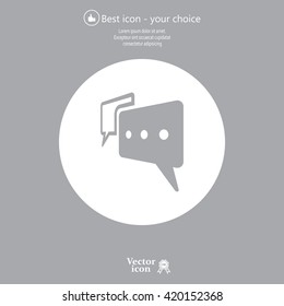 Chat Flat Icon with shadow. Vector EPS 10.