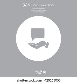 Chat Flat Icon with shadow. Vector EPS 10.