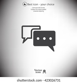 Chat Flat Icon with shadow. Vector EPS 10.