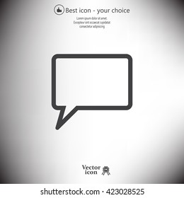 Chat Flat Icon with shadow. Vector EPS 10.