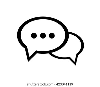 Chat Flat Icon with shadow Vector