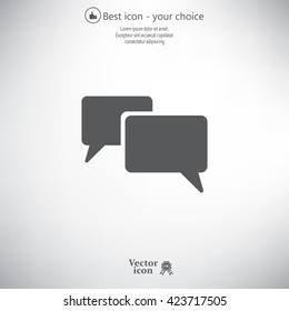Chat Flat Icon with shadow. Vector EPS 10.