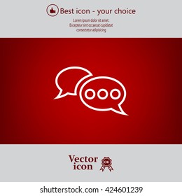 Chat Flat Icon with shadow. Vector EPS 10.