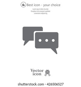 Chat Flat Icon with shadow. Vector EPS 10.