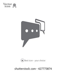 Chat Flat Icon with shadow. Vector EPS 10.