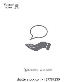 Chat Flat Icon with shadow. Vector EPS 10.