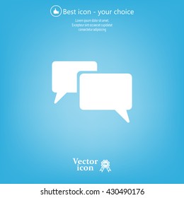 Chat Flat Icon with shadow. Vector EPS 10.