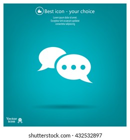 Chat Flat Icon with shadow. Vector EPS 10.