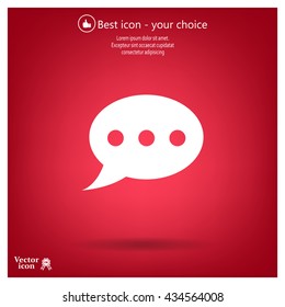 Chat Flat Icon with shadow. Vector EPS 10.