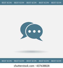 Chat Flat Icon with shadow. Vector EPS 10.