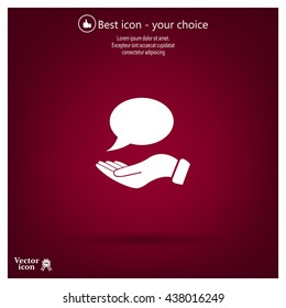 Chat Flat Icon with shadow. Vector EPS 10.