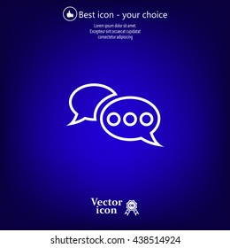 Chat Flat Icon with shadow. Vector EPS 10.
