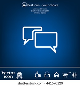 Chat Flat Icon with shadow. Vector EPS 10.