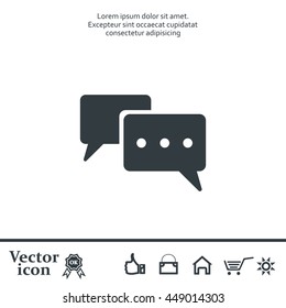 Chat Flat Icon with shadow. Vector EPS 10.
