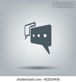 Chat Flat Icon with shadow. Vector EPS 10.