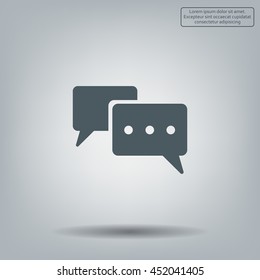 Chat Flat Icon with shadow. Vector EPS 10.