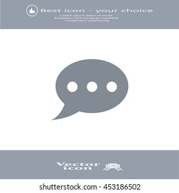 Chat Flat Icon with shadow. Vector EPS 10.