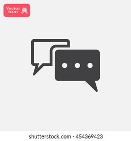 Chat Flat Icon with shadow. Vector EPS 10.