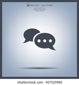 Chat Flat Icon with shadow. Vector EPS 10.