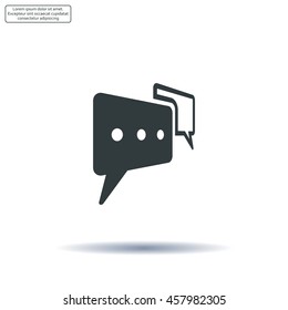 Chat Flat Icon with shadow. Vector EPS 10.