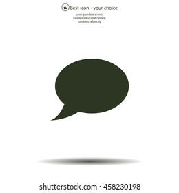 Chat Flat Icon with shadow. Vector EPS 10.