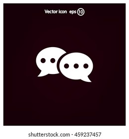 Chat Flat Icon with shadow. Vector EPS 10.