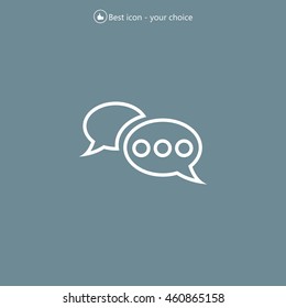 Chat Flat Icon with shadow. Vector EPS 10.