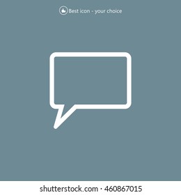 Chat Flat Icon with shadow. Vector EPS 10.