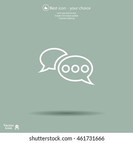 Chat Flat Icon with shadow. Vector EPS 10.