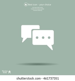 Chat Flat Icon with shadow. Vector EPS 10.