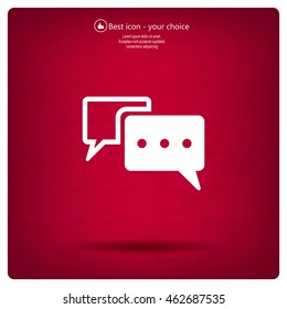 Chat Flat Icon with shadow. Vector EPS 10.
