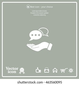 Chat Flat Icon with shadow. Vector EPS 10.