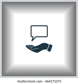 Chat Flat Icon with shadow. Vector EPS 10.