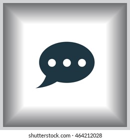 Chat Flat Icon with shadow. Vector EPS 10.