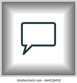 Chat Flat Icon with shadow. Vector EPS 10.