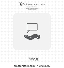 Chat Flat Icon with shadow. Vector EPS 10.