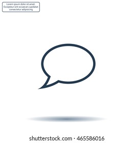Chat Flat Icon with shadow. Vector EPS 10.