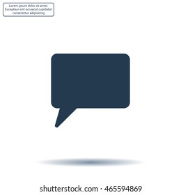 Chat Flat Icon with shadow. Vector EPS 10.