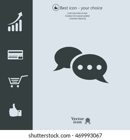 Chat Flat Icon with shadow. Vector EPS 10.