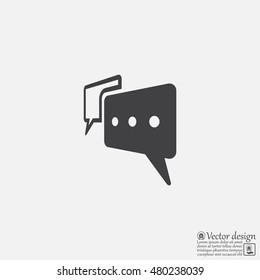 Chat Flat Icon with shadow. Vector EPS 10.